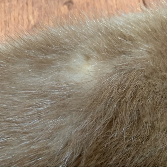 Vintage Rich Light Dark Brown Real MINK Coat Collar Scarf DIY Repurpose - Picture 3 of 4